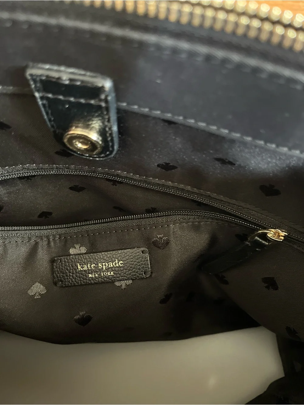 Kate Spade New York black Dawn classic durable nylon shoulder handbag purse.